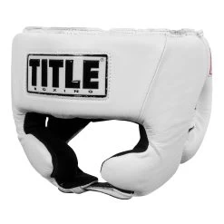 TITLE Boxing USA Boxing Competition Headgear - With Cheeks -Boxing Shop ACHX WH 1 2