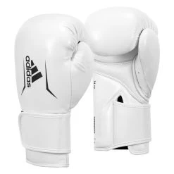 Adidas Speed 175 Leather Training Gloves -Boxing Shop ADISBG175 WH BK 002