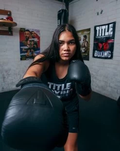 TITLE Black Blitz Fit Boxing Gloves -Boxing Shop BKBFGBK 3