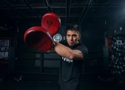 TITLE Boxing Blood Red Leather Punch Mitts 11 TITLE Boxing Blood Red Leather Punch Mitts -Boxing Shop BRMMPMRD 3