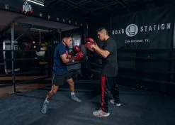 TITLE Boxing Blood Red Leather Punch Mitts 13 TITLE Boxing Blood Red Leather Punch Mitts -Boxing Shop BRMMPMRD 5