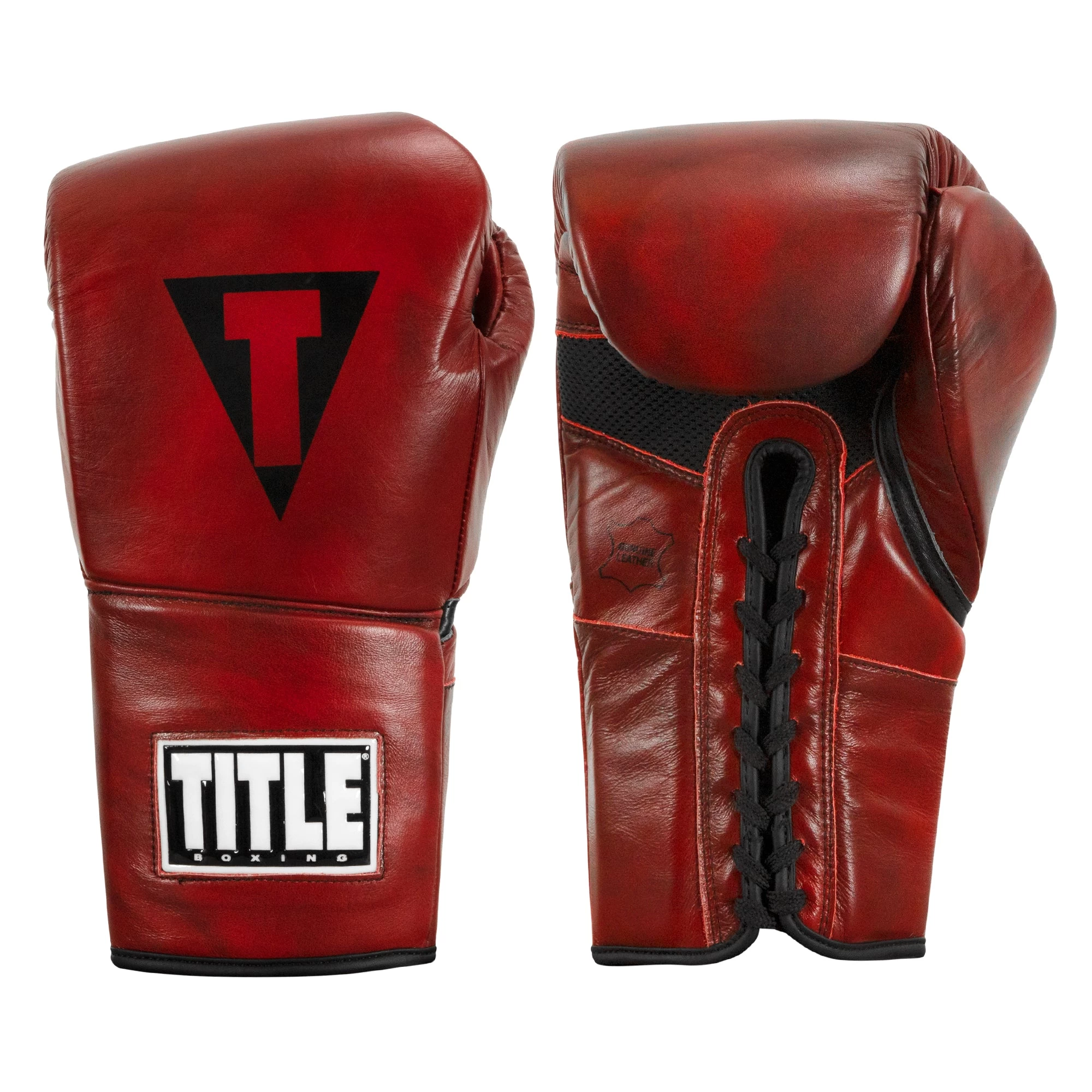 TITLE Boxing Blood Red Leather Sparring Gloves 1 TITLE Boxing Blood Red Leather Sparring Gloves