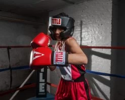 TITLE Classic USA Boxing Competition Headgear – With Cheeks -Boxing Shop CACHXBK 1