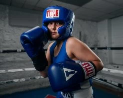 TITLE Classic USA Boxing Competition Headgear – With Cheeks -Boxing Shop CACHXBL 2