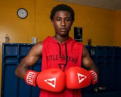 TITLE Classic Leather Elastic Training Gloves 2.0 -Boxing Shop CTSGV2RD 1