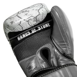 TITLE Boxing Roberto Duran Stone Leather Training Gloves -Boxing Shop DHSTG GR BK 5