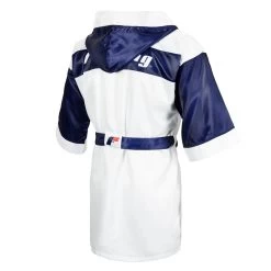 Fighting Full Length Robe -Boxing Shop FFLR WH BL 3