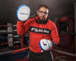 Fighting Freedom Leather Focus Mitts 31 Fighting Freedom Leather Focus Mitts -Boxing Shop FLFM2 WH