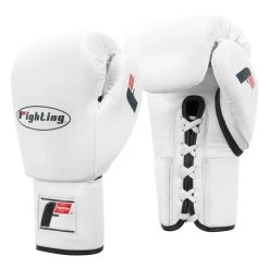 Fighting Fury Professional Lace Training Gloves -Boxing Shop FSFTGL WH 02