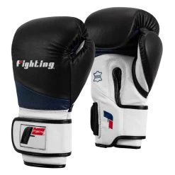 Fighting Ferocity Leather Bag Gloves -Boxing Shop FTGBG BK WH BL 2