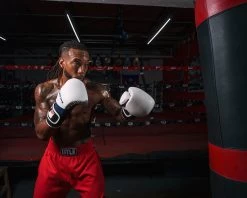 Fighting Ferocity Leather Bag Gloves -Boxing Shop FTGBGWHBLRD 1