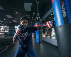 TITLE Boxing Liberty Bag Gloves -Boxing Shop LBTBGRDWHBL 2