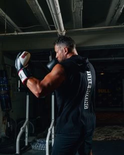 TITLE Boxing Outline Sleeveless Hoodie -Boxing Shop LTA3BK 2