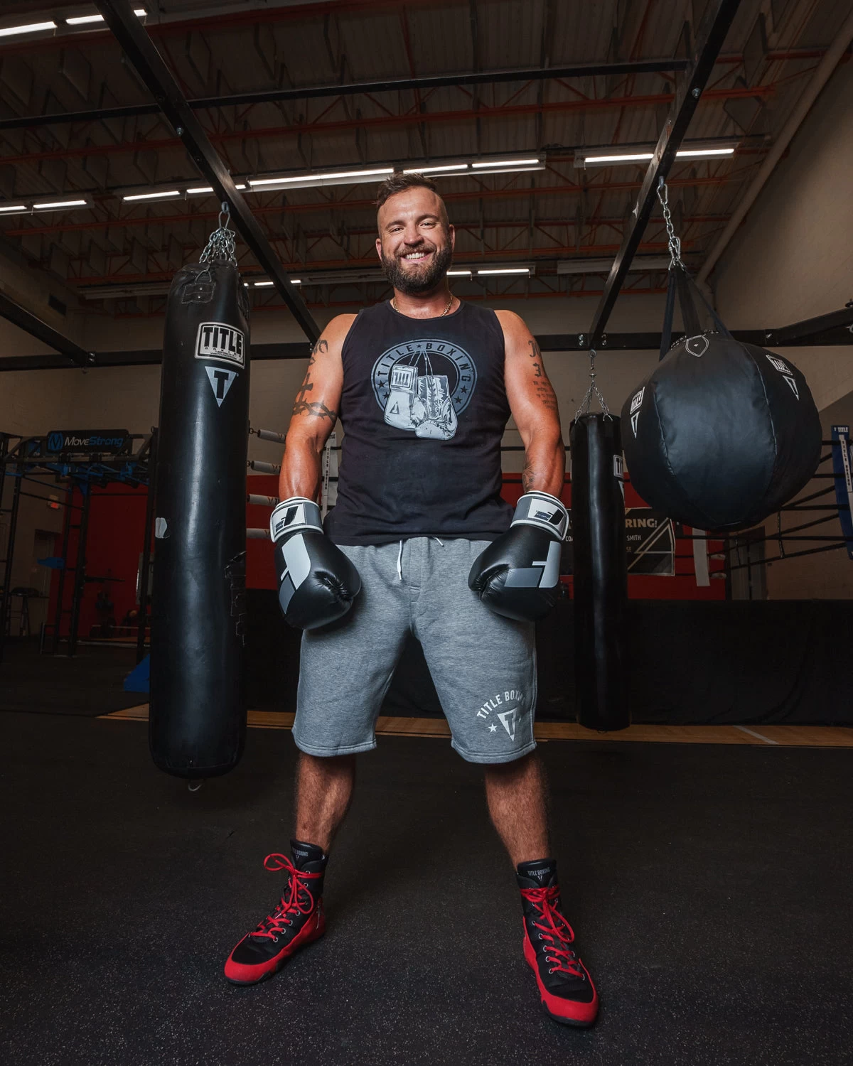 TITLE Boxing Vintage Hanging Gloves Tank 6 TITLE Boxing Vintage Hanging Gloves Tank - Image 6