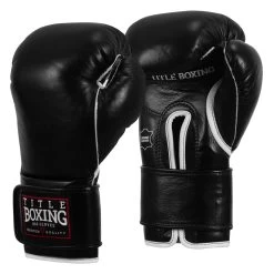 TITLE Boxing Old School Leather Bag Gloves 2.0 -Boxing Shop OSLBG2 BK 02