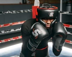 SCYntz Leather Headgear -Boxing Shop SCYHGBK 1