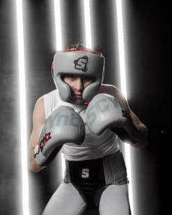 SCYntz Leather Sparring Gloves -Boxing Shop SCYSGGRBK 1