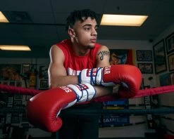 TITLE Boxing Sugar Ray Leonard Signature Leather Sparring Gloves -Boxing Shop SRLSLSG 4 4