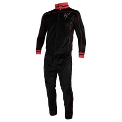 TITLE "Boxing Ain't Easy" Velour Warm Up -Boxing Shop TB166 BK RD 2