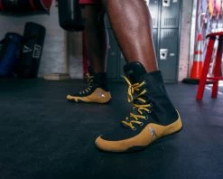 TITLE Boxing Engage Mesh Boxing Shoes -Boxing Shop TBS40BKGD 1