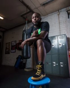 TITLE Boxing Engage Mesh Boxing Shoes -Boxing Shop TBS40BKGD 3