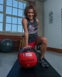 TITLE Boxing Jab Cross Women's Muscle Tee 7 TITLE Boxing Jab Cross Women's Muscle Tee -Boxing Shop TBWTS212GR 1