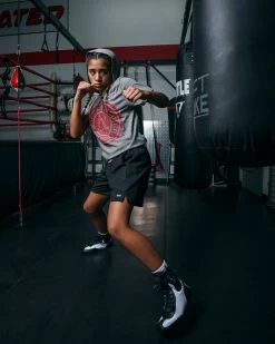 TITLE Boxing Women's Vintage Short Sleeve Hooded Tee 18 TITLE Boxing Women's Vintage Short Sleeve Hooded Tee -Boxing Shop TBWTS213GR 2