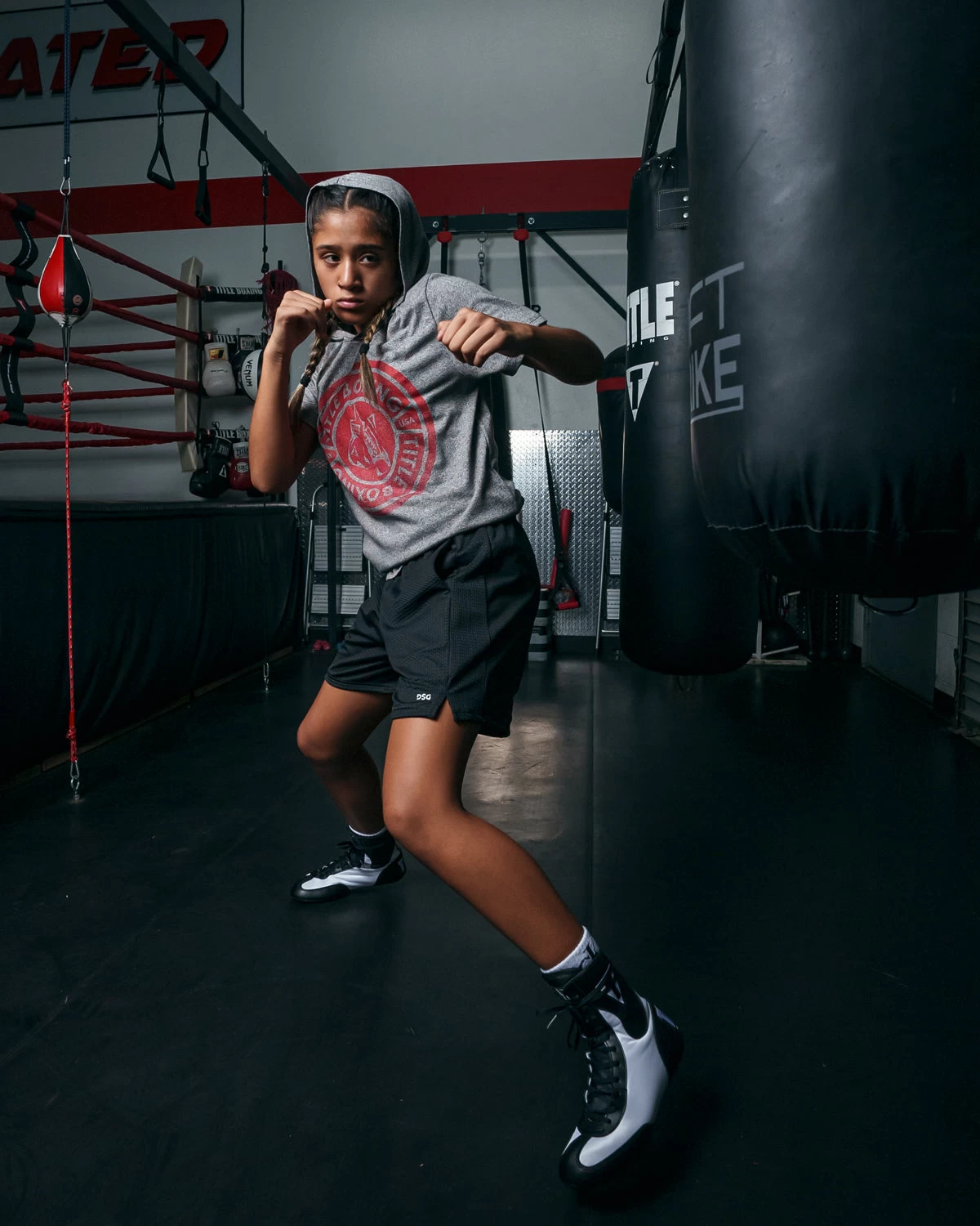 TITLE Boxing Women's Vintage Short Sleeve Hooded Tee 9 TITLE Boxing Women's Vintage Short Sleeve Hooded Tee - Image 9