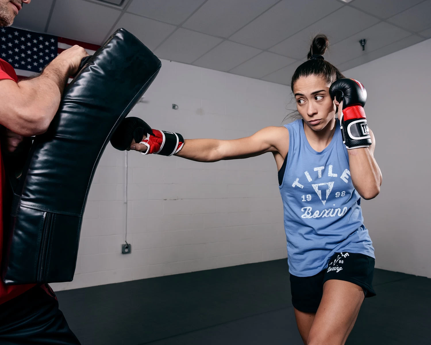 TITLE Boxing Women's Distressed Label Muscle Tank 2 TITLE Boxing Women's Distressed Label Muscle Tank - Image 2