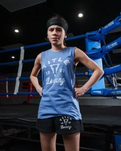 TITLE Boxing Women's Distressed Label Muscle Tank 11 TITLE Boxing Women's Distressed Label Muscle Tank -Boxing Shop TBWTS215LBL 1