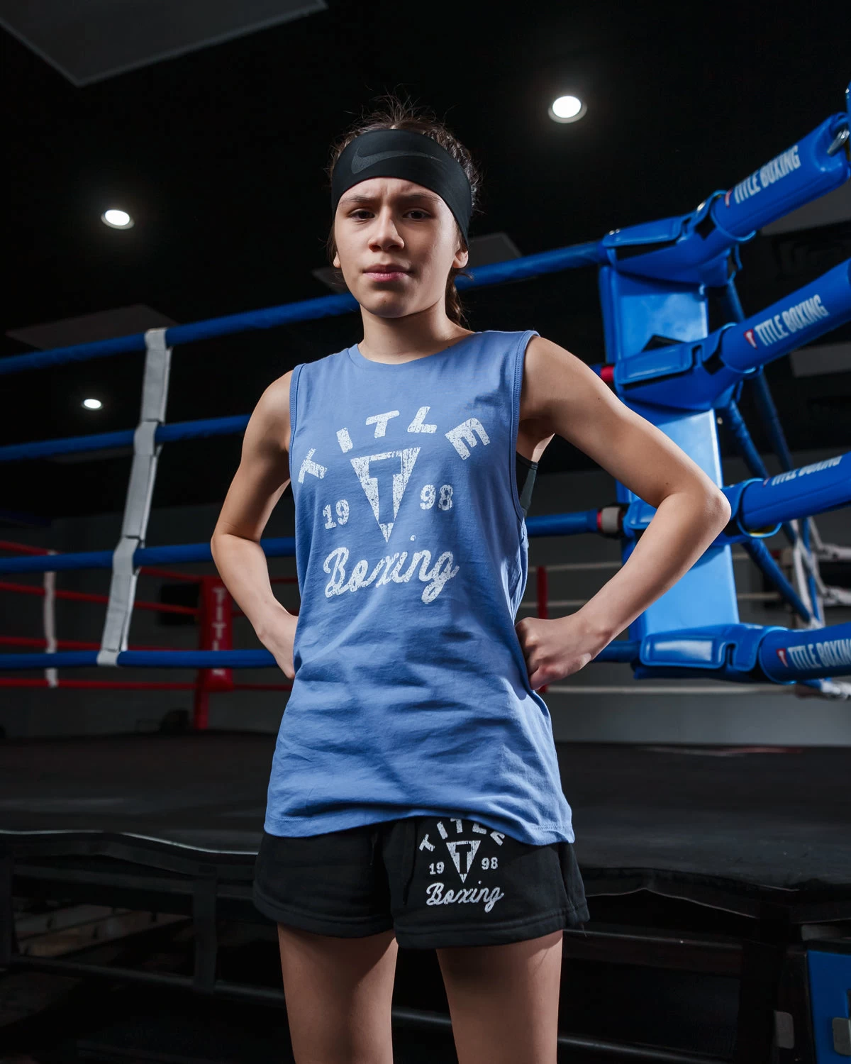 TITLE Boxing Women's Distressed Label Muscle Tank 4 TITLE Boxing Women's Distressed Label Muscle Tank - Image 4