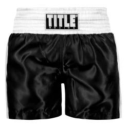 TITLE Boxing Pro Traditional Cut Trunks 23 TITLE Boxing Pro Traditional Cut Trunks -Boxing Shop TPBT3 BK WH 2