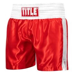 TITLE Boxing Pro Traditional Cut Trunks 26 TITLE Boxing Pro Traditional Cut Trunks -Boxing Shop TPBT3 RD WH 1