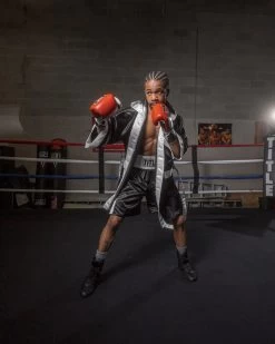 TITLE Boxing Fingertip Robe -Boxing Shop TSRFBKWH 2