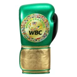 WBC By TITLE Boxing Green Belt Bag Gloves -Boxing Shop WGBBG GN GD BK 3