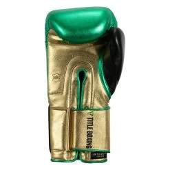 WBC By TITLE Boxing Green Belt Bag Gloves -Boxing Shop WGBBG GN GD BK 4