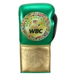 WBC By TITLE Boxing Green Belt Sparring Gloves -Boxing Shop WGBSG GN GD BK 3