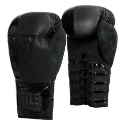 TITLE Black Blast Lace Training Gloves -Boxing Shop bkbstgl 02