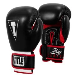 TITLE Boxing Leather Big League Bag Gloves -Boxing Shop blbg2 bk rd 02