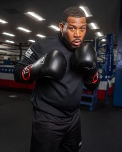 TITLE Boxing Leather Big League Bag Gloves -Boxing Shop blbg2 bk rd wh 5 1