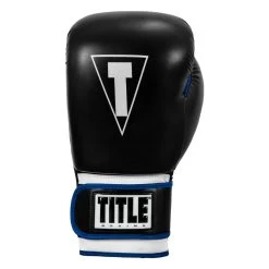 TITLE Boxing Leather Big League Training Gloves -Boxing Shop bltg2 bk bl 03