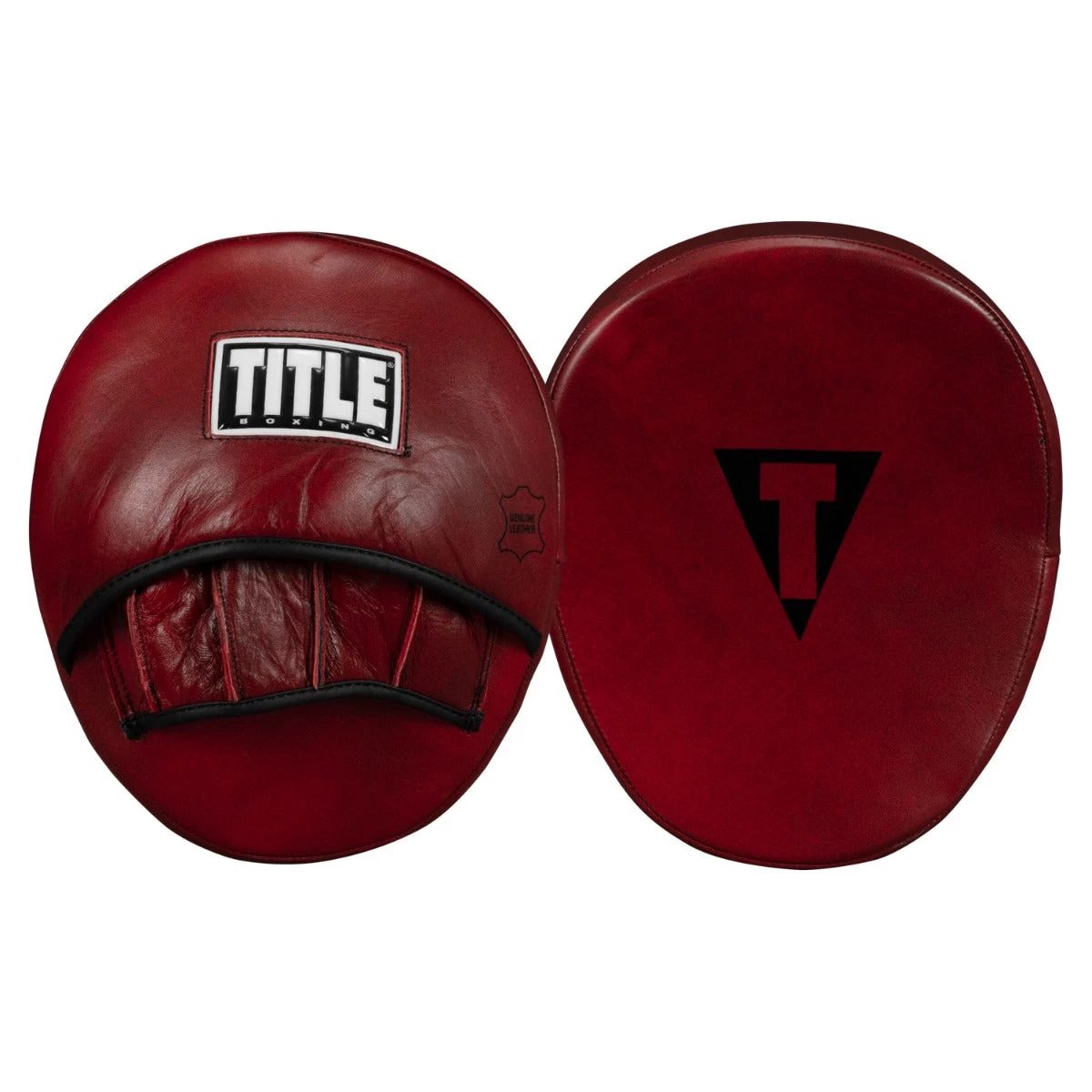 TITLE Boxing Blood Red Leather Punch Mitts 1 TITLE Boxing Blood Red Leather Punch Mitts