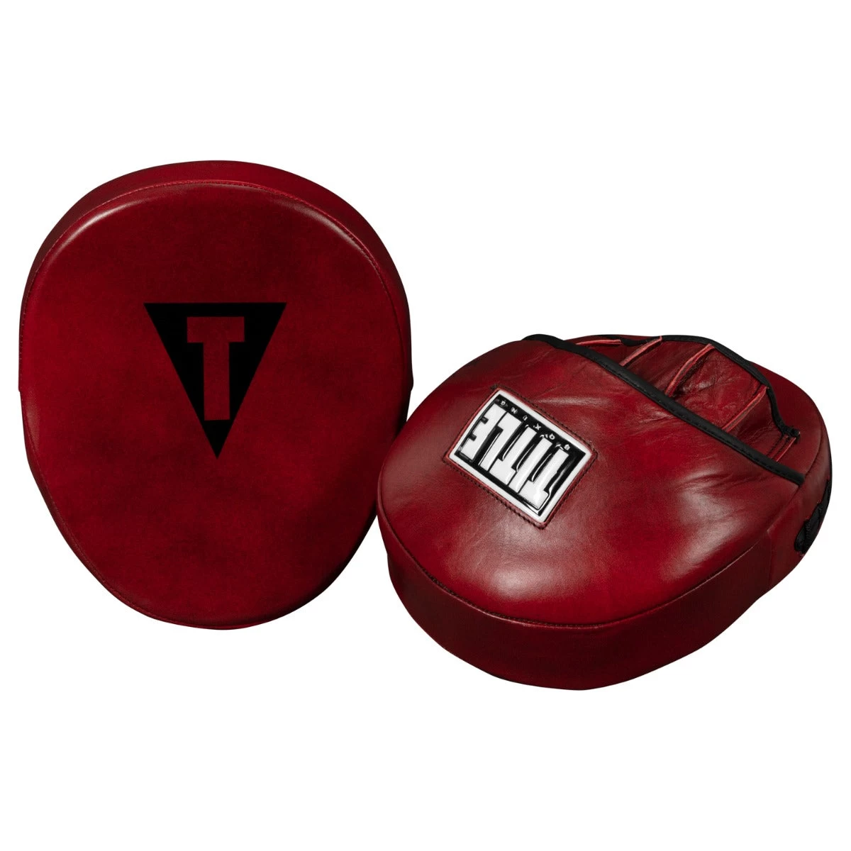 TITLE Boxing Blood Red Leather Punch Mitts 4 TITLE Boxing Blood Red Leather Punch Mitts - Image 4