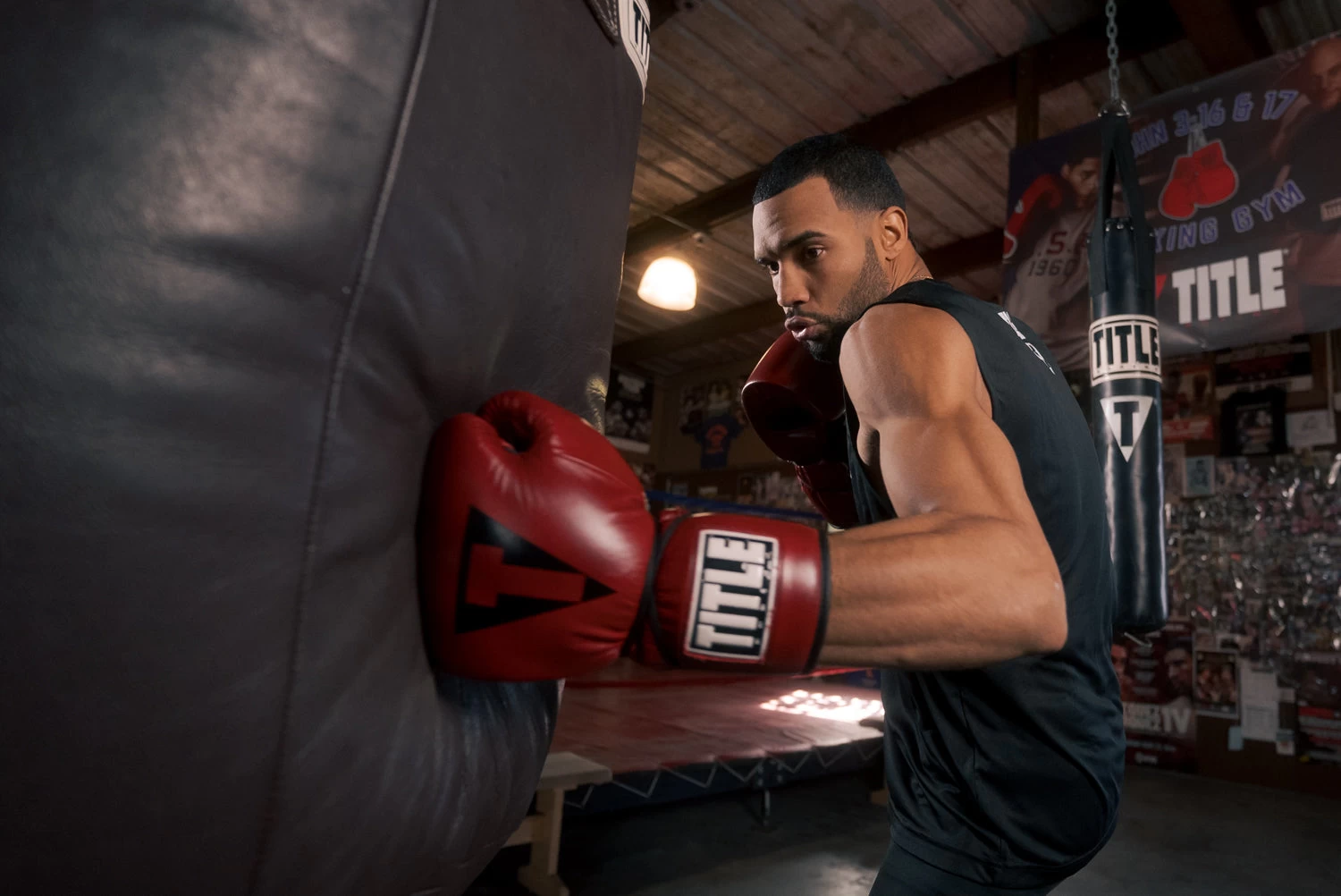 TITLE Boxing Blood Red Leather Sparring Gloves 7 TITLE Boxing Blood Red Leather Sparring Gloves - Image 7