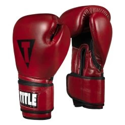 TITLE Boxing Blood Red Leather Training Gloves -Boxing Shop brtg rd 002