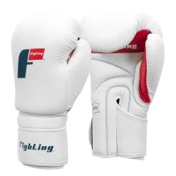 Fighting Leather Training Gloves -Boxing Shop fltg2 wh 02