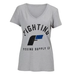 Fighting Women's Distressed V-Neck Tee -Boxing Shop fswts14 gr 01 1 4