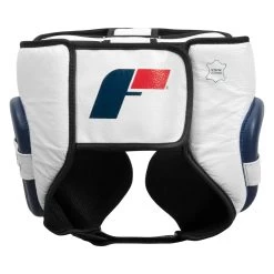 Fighting Force Leather Training Headgear -Boxing Shop ftghgt wh bl bk 4 1