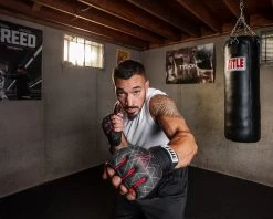 TITLE Boxing Defender Sublimated Glove Wraps -Boxing Shop ksgw bk rd 3 1