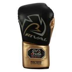 Rival Boxing 100 Series Lace Sparring Gloves -Boxing Shop rs100 bk gd 0003